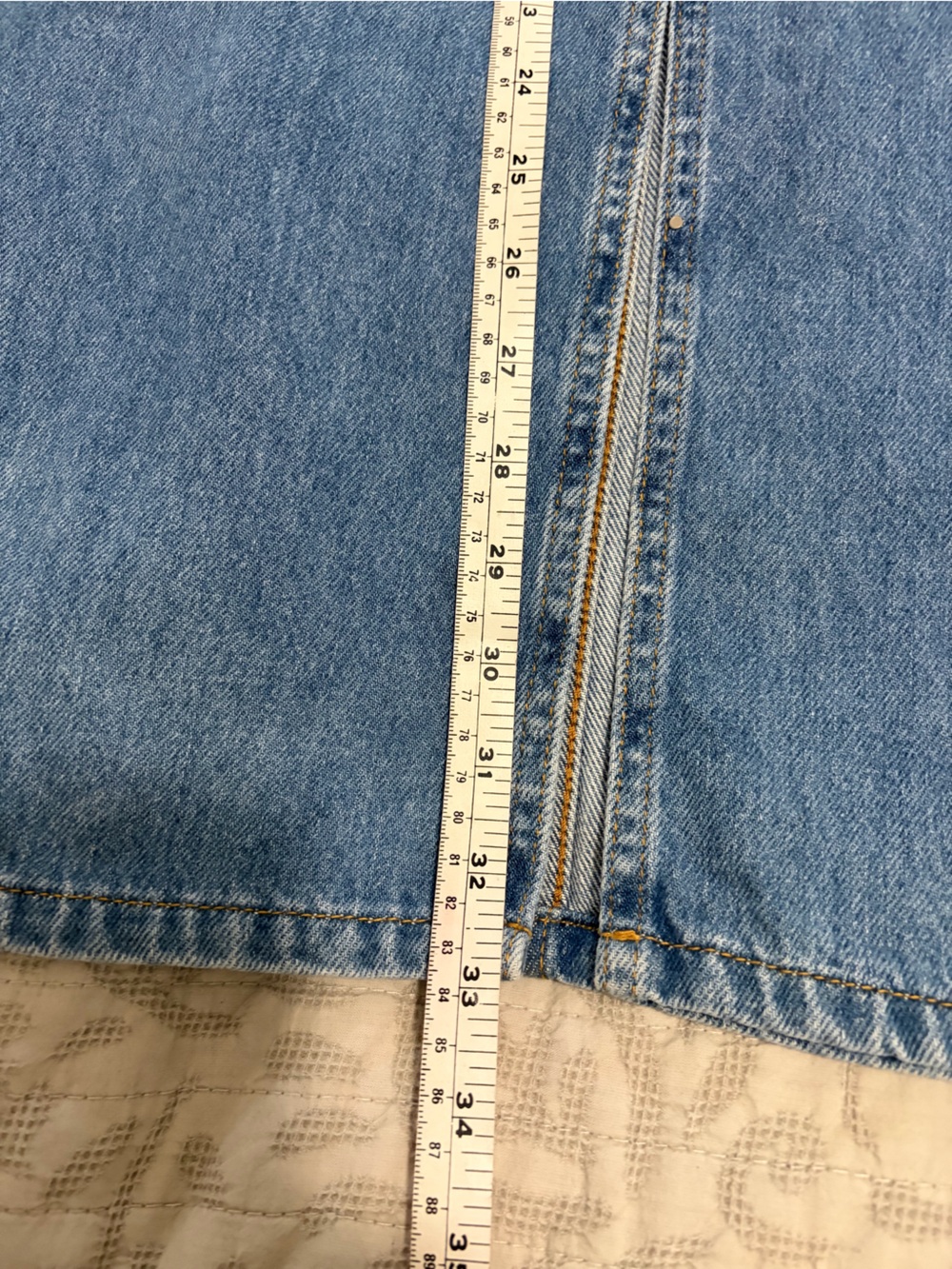 Contemporaine by Simons - Light Wash Organic Cotton Midi Denim Skirt - Size 6 - Picture 9 of 9